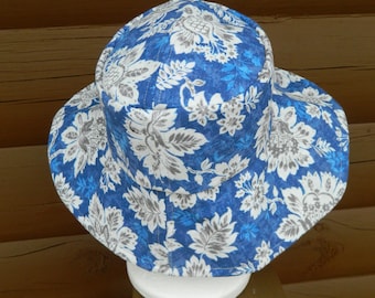 Floral Cotton Bucket Hat: Women's Lightweight Travel Hat
