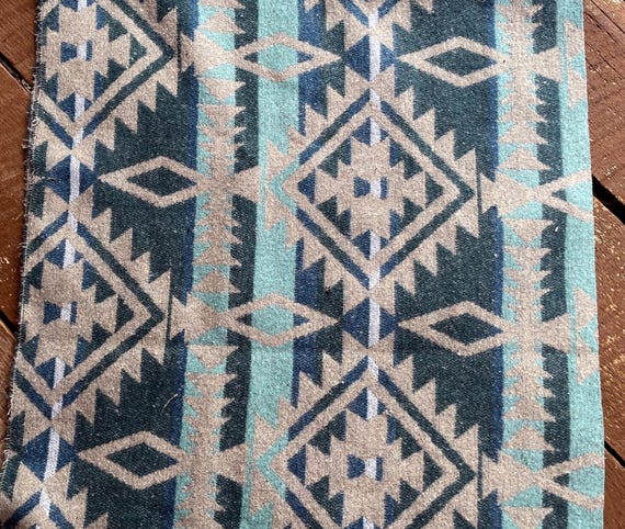Southwestern Wool Medium Weight Fabric Jacquard Aztec Western Fabric