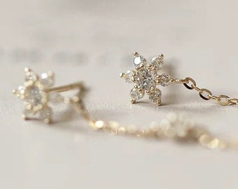 14K Gold Threader Earrings, Gold Earrings, Dangle Earrings, Tassel Earrings, Gold Jewelry For Women, Gift for Her, Explore  Now!