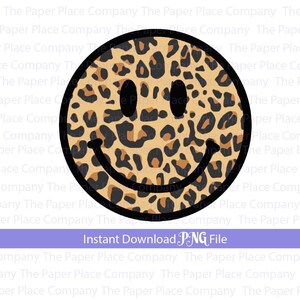 leopard smile, smiley face, digital download, PNG