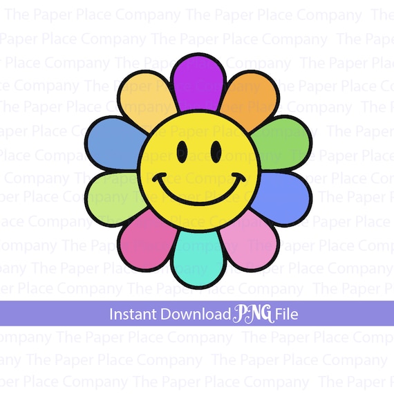 【7】 a-ya 様 ♡smile flower♡ Flower Smiley Face Patch Digital Embroidery Design for