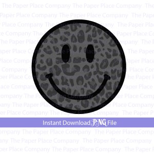 Smiley Face PNG, leopard, Leopard Smiley Face, PNG, Digital Download