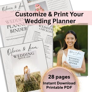 Wedding Binder Template, Wedding Planner Printable, Wedding Checklist, Wedding Timeline Template, Wedding Planner Book, Digital Wedding Plan
