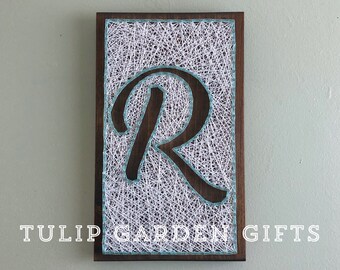 String Art Letter, Inverted String Art Letter, Negative Space String Art Letter, Nursery Sign, Wedding String Art, Name String Art, Monogram