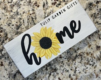 Sunflower Key Holder, Sunflower Home Key Hanger, Key Holder, Painted Key Hanger, Painted Key Holder, House Key Rack, Handpainted Key Holder