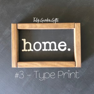 Framed Wooden Word Signs, Hand-Painted Word Sign, Farmhouse Signs, Box Frame Sign, Calligraphy Sign, Grateful Sign, Hello Sign, Home Sign image 7