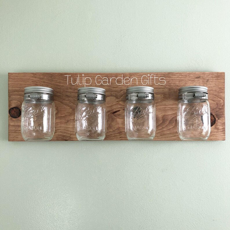 Mason Jar Wall Organizer Farmhouse Mason Jar Caddy Bathroom Etsy Canada