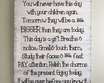 J. Hatmaker Children Quote Distress Painted Wooden Wall Hanging, Quote Board, Hand Painted Quotes - Additional size options available