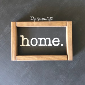 Framed Wooden Word Signs, Hand-Painted Word Sign, Farmhouse Signs, Box Frame Sign, Calligraphy Sign, Grateful Sign, Hello Sign, Home Sign image 2