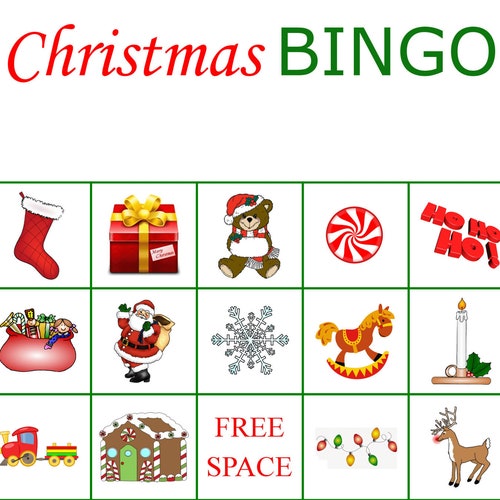100 Printable Christmas Bingo Cards 1 per Page Fun Christmas - Etsy