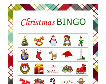 50 Printable Christmas Bingo Cards 1 per Page Fun Christmas | Etsy