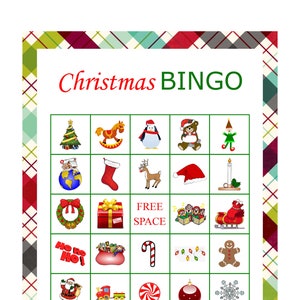 100 Christmas Bingo Cards Pdf Download 1 per Page Instant - Etsy