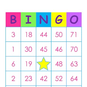 1000 Bingo Cards, 1 Per Page, Instant Printable Pdf Download, Fun Party Game, Pink, Purple
