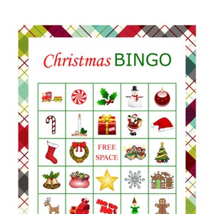 50 Christmas Bingo Cards Pdf Download 1 per Page Instant - Etsy