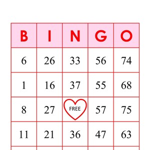 Bingo Cards 1000 Cards 1 per Page Instant Pdf Download - Etsy
