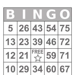 Bingo Cards 1000 Cards 1 per Page Large Print Instant - Etsy