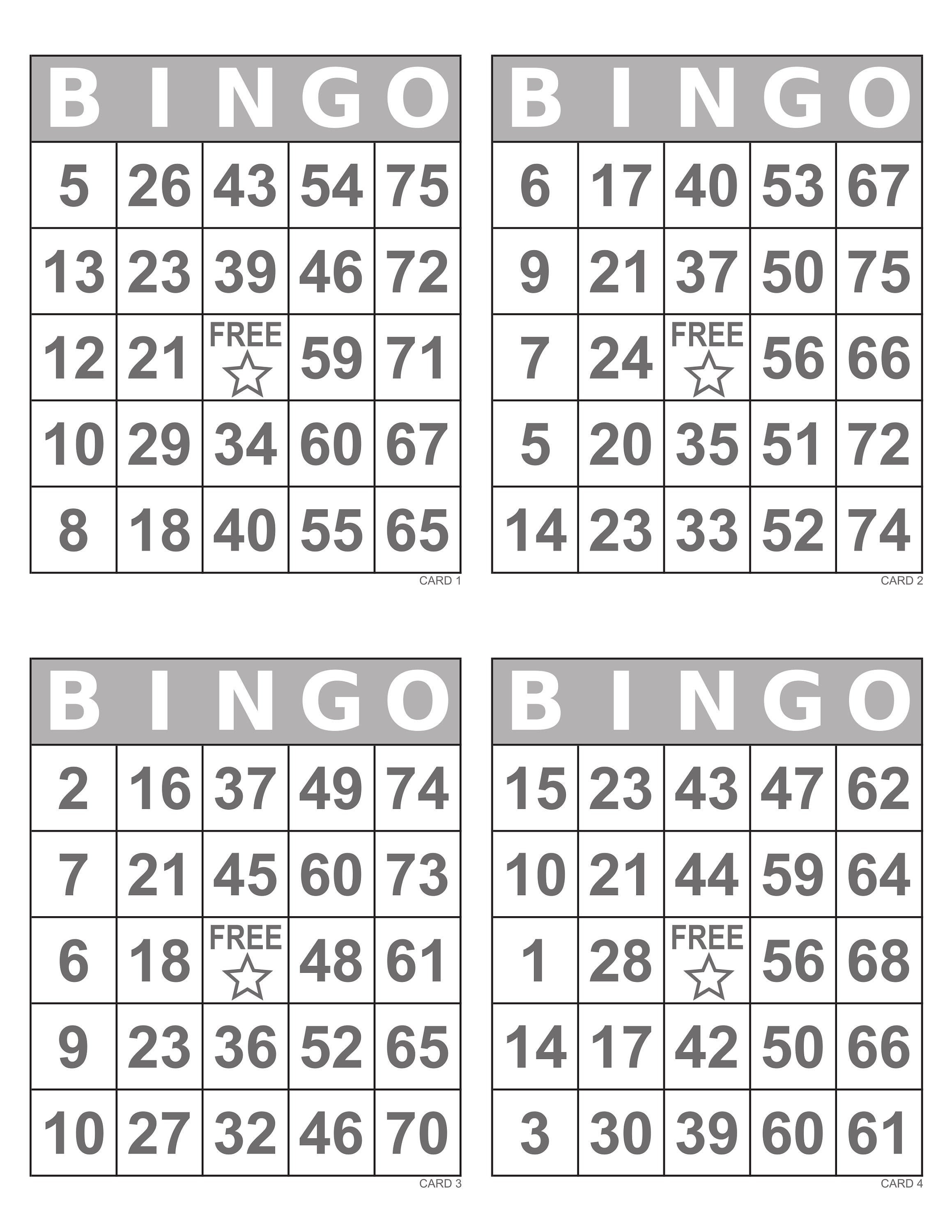 Bingo Cards for sale Only 3 left at 75