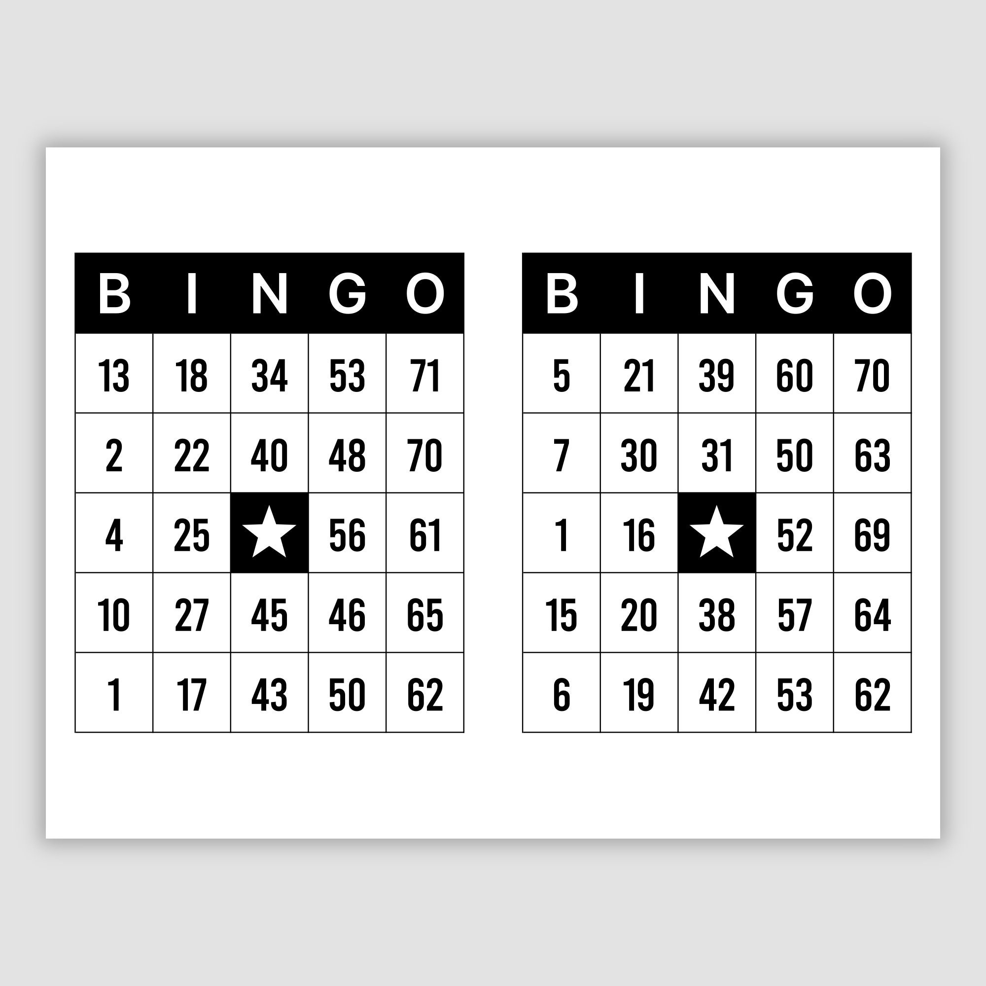 600 Bingo Cards Pdf Download, 1, 2, 4, and 6 per Page, Instant