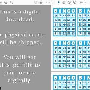 100 Printable Bingo Cards Pdf Download, 1, 2, and 4 per Page, Fun Party ...