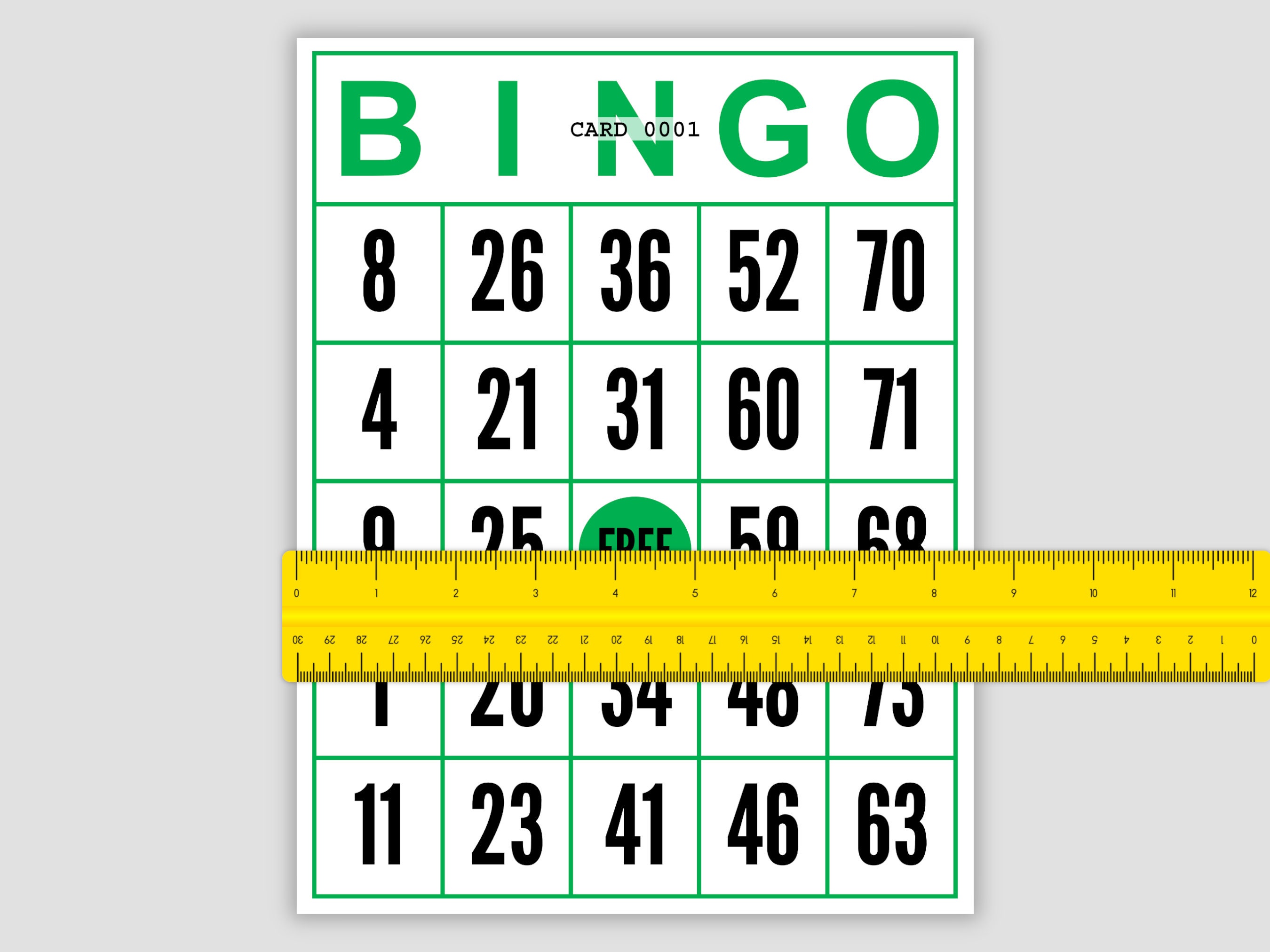 1000 Jumbo Bingo Cards Pdf Download, 1 per Page, Instant Printable