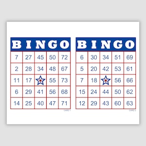 100 Patriotic Bingo Cards Pdf Download, 1, 2, and 4 Per Page, Instant Printable Fun Party Game