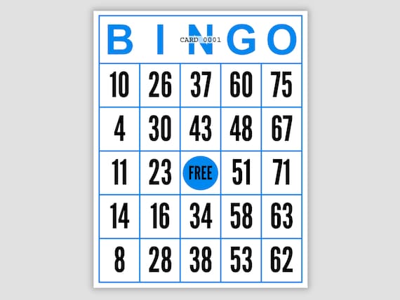 500 Jumbo Printable Bingo Cards Pdf Download, 1, 2, 4, and 6 Per😽 ...