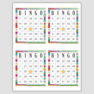 600 Bingo Cards Pdf Download, 1, 2, 4, and 6 per Page, Instant ...