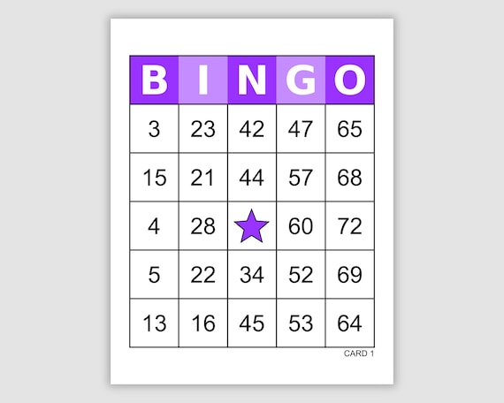 600 Bingo Cards Pdf Download, 1, 2, 4, and 6 per Page, Instant