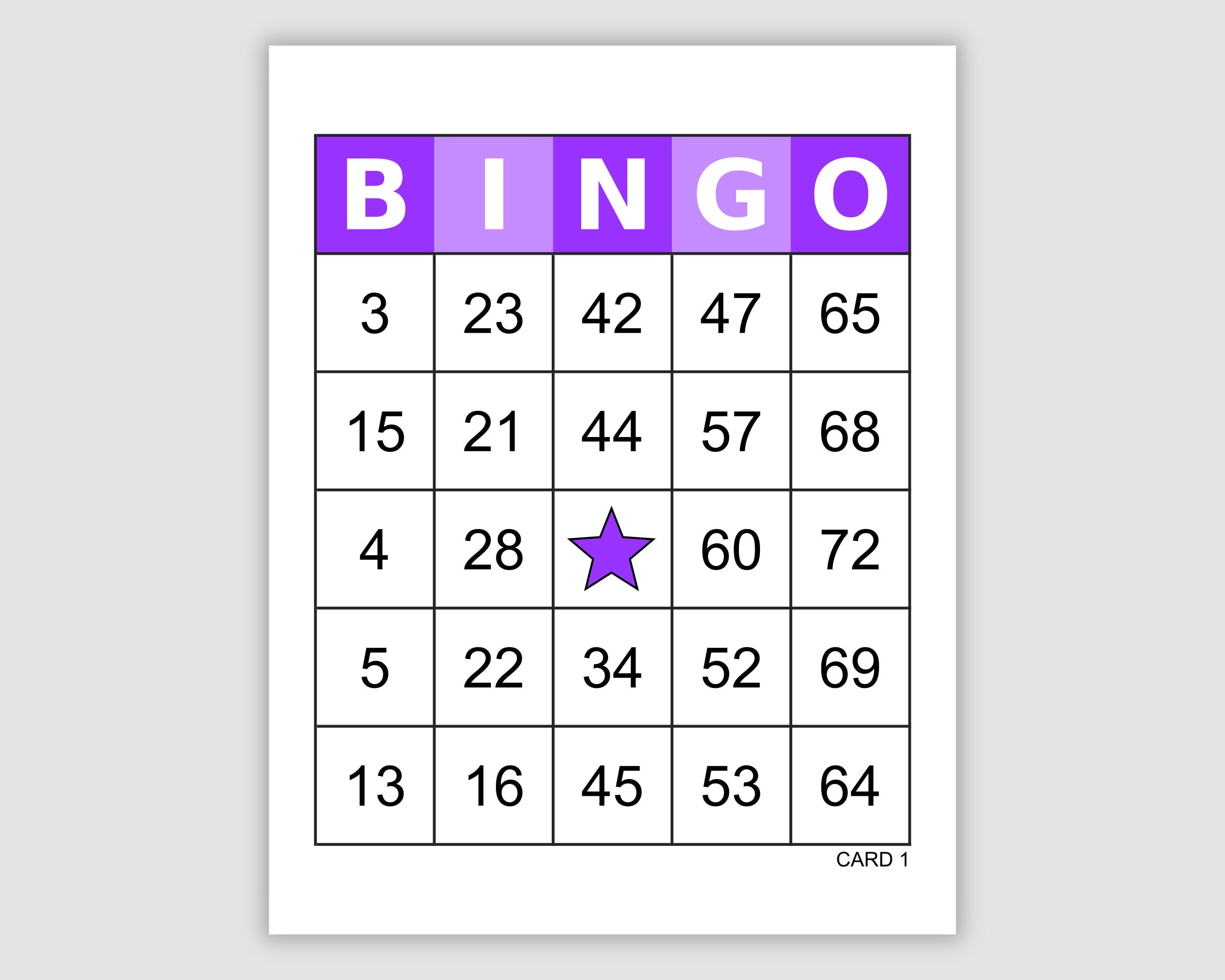 600 Bingo Cards Pdf Download, 1, 2, 4, and 6 per Page, Instant