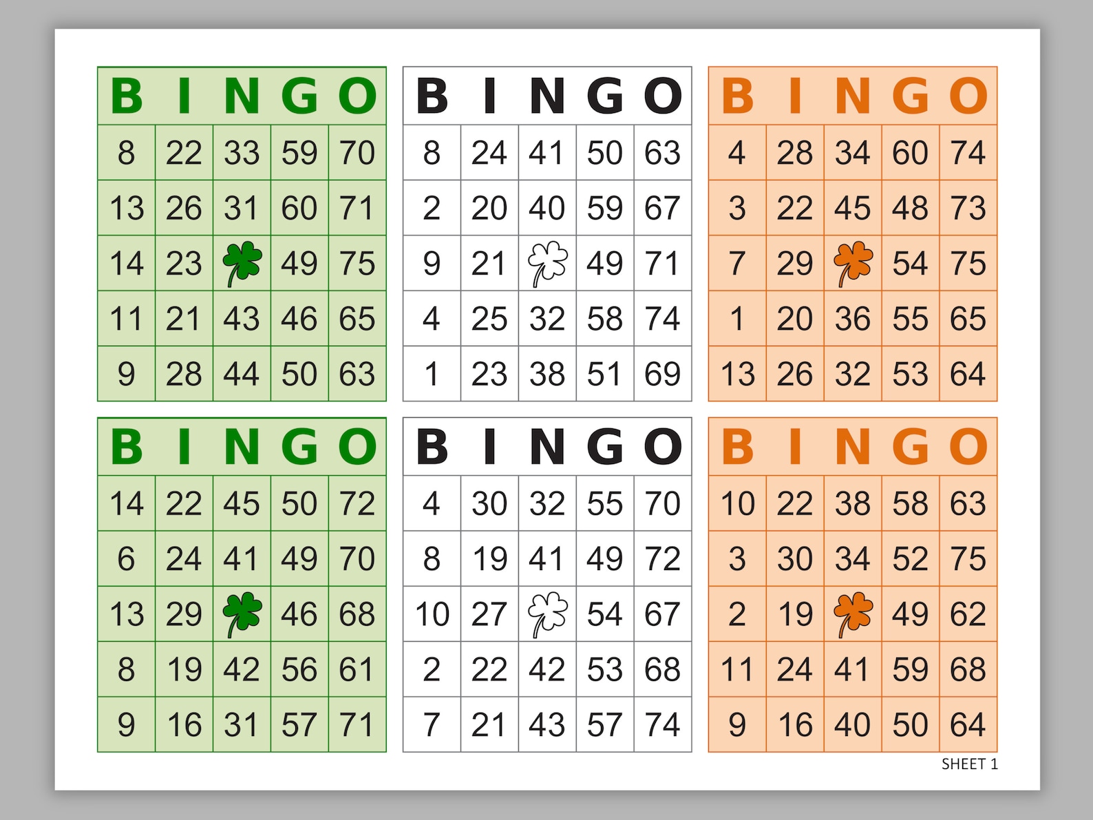 6000 Bingo Cards Pdf Download 6 per Page Instant Printable - Etsy