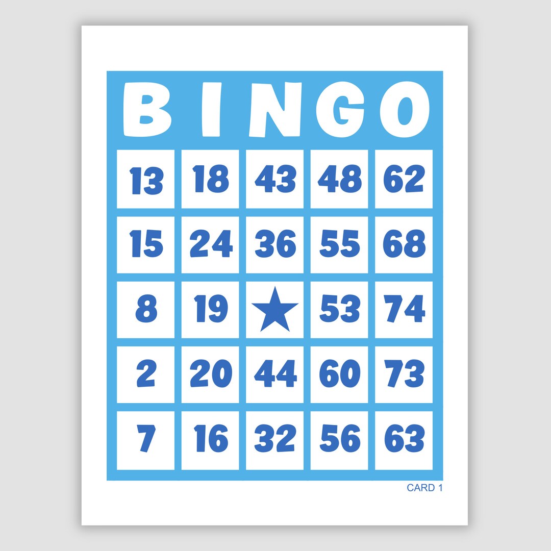 100 Printable Bingo Cards Pdf Download 1 2 and 4 per Page - Etsy Australia