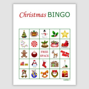 100 Christmas Bingo Cards Pdf Download, 1 and 2 per page, Printable Christmas Party Game Printable Christmas Game Printable Holiday Game