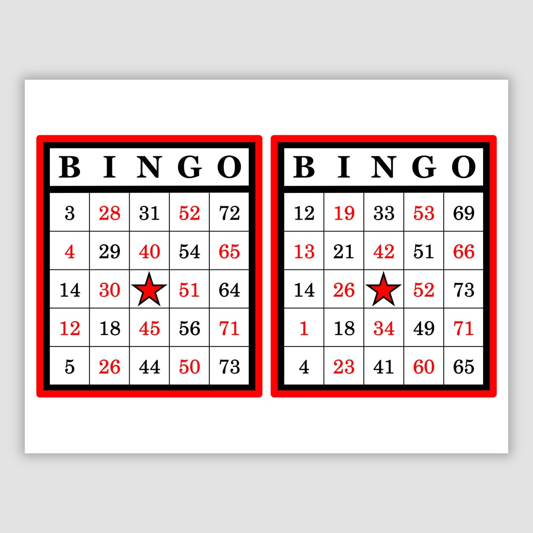 1000 Bingo Cards Pdf Download, per Page, Instant Printable Fun