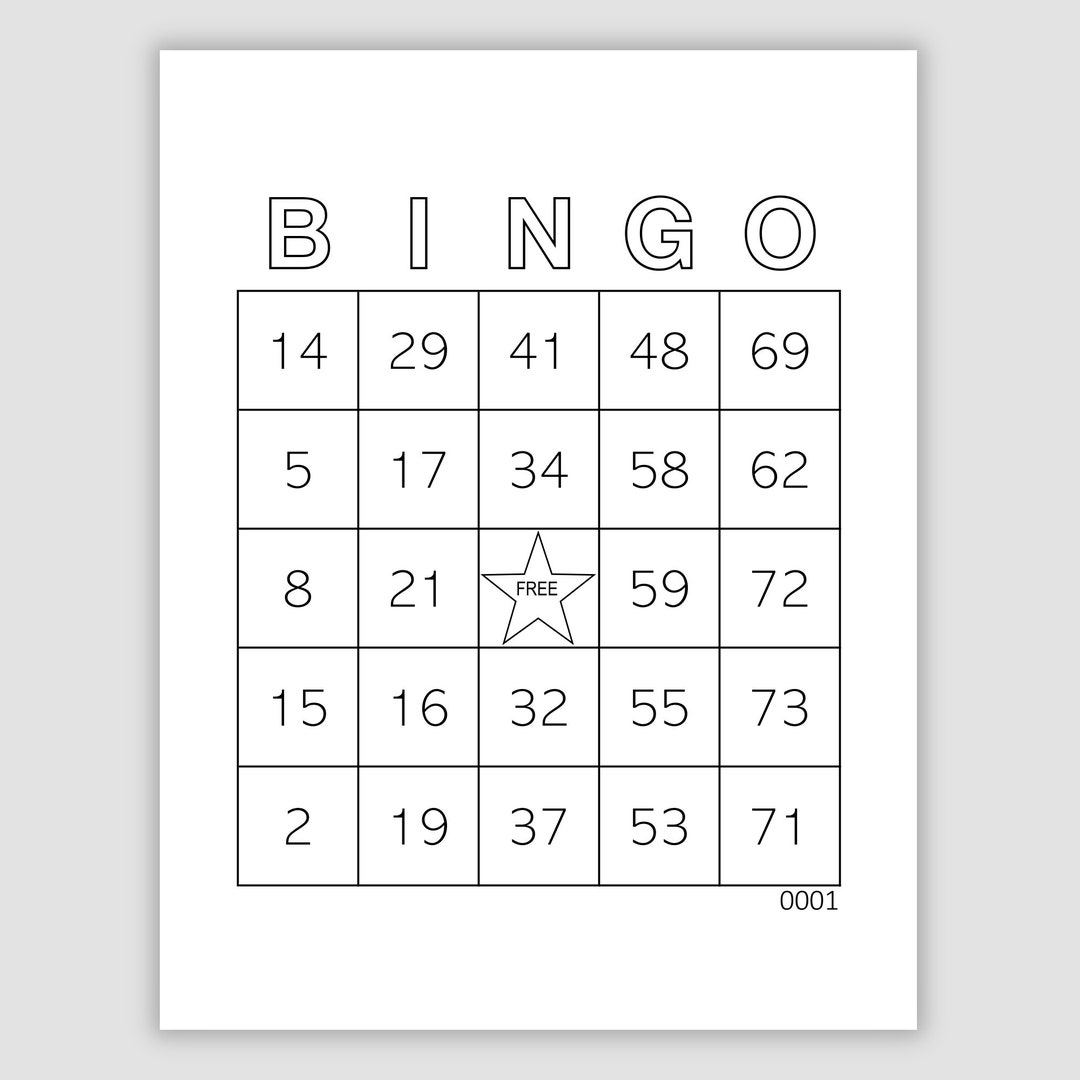 3000 Bingo Cards Pdf Download, 1, 2, or 4 per Page, Instant Printable ...