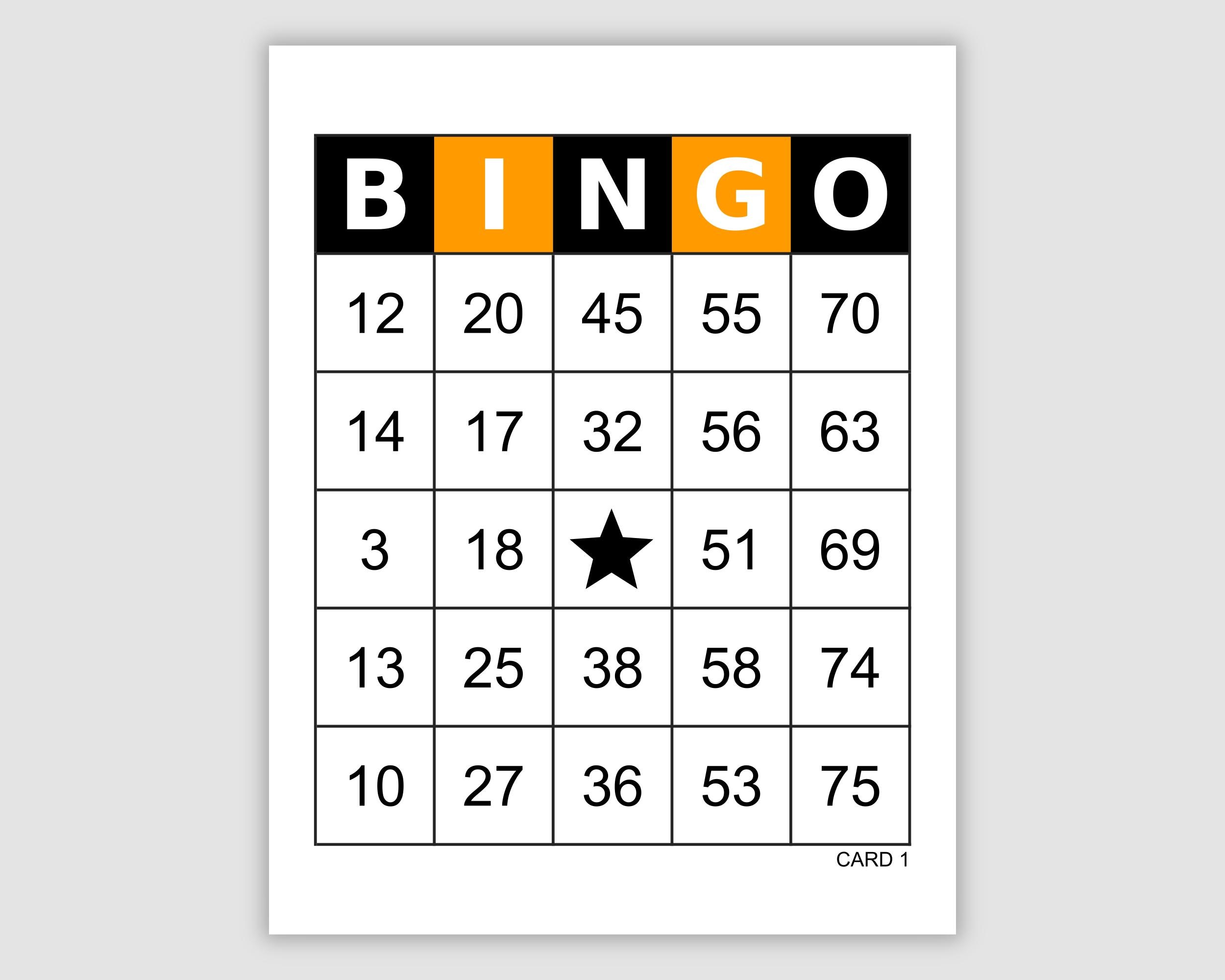 600 Bingo Cards Pdf Download, 1, 2, 4, and 6 per Page, Instant