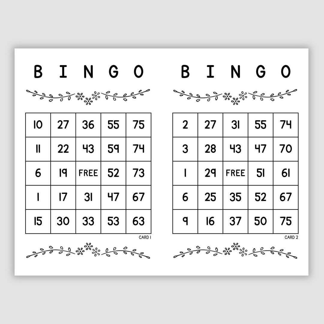 1000 Printable Bingo Cards Pdf Download, 1, 2, and 4 per Page, Instant Printable Fun Party Game, Laurels - Etsy 1000-printable-bingo-cards-pdf-download-1-2-and-4-per-page-instant-printable-fun-party-game-laurels-etsy