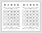 1000 Printable Bingo Cards Pdf Download, 1, 2, and 4 Per Page, Instant Printable Fun Party Game, Laurels