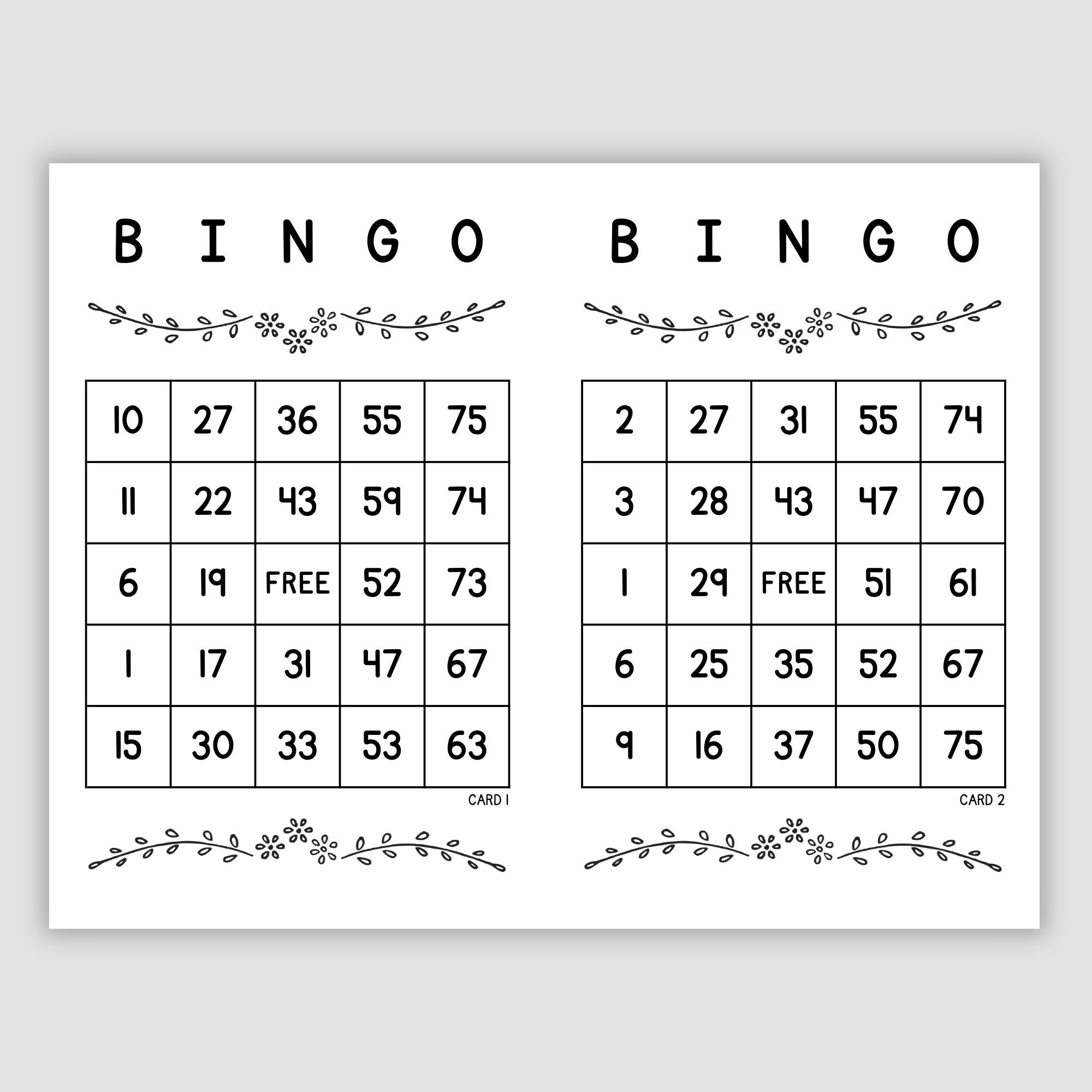 1000-printable-bingo-cards-pdf-download-1-2-and-4-per-page-instant-printable-fun-party-game-laurels-etsy for Free Printable Bingo Cards 4 Per Page 1000 Printable Bingo Cards Pdf Download, 1, 2, and 4 per Page, Instant Printable Fun Party Game, Laurels - Etsy for Free Printable Bingo Cards 4 Per Page