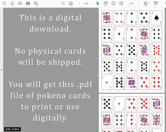 200 Poker Bingo Cards Set 1, Pdf Download, Instant Printable♐️ Descubra a emoção do jogo com a ...