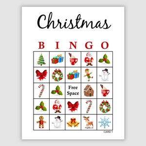 1000 Christmas Bingo Cards, 1 and 2 Per Page, 75 Call, Instant Printable Fun Holiday Party Game, Pdf Download, Holiday Bingo Cards Printable