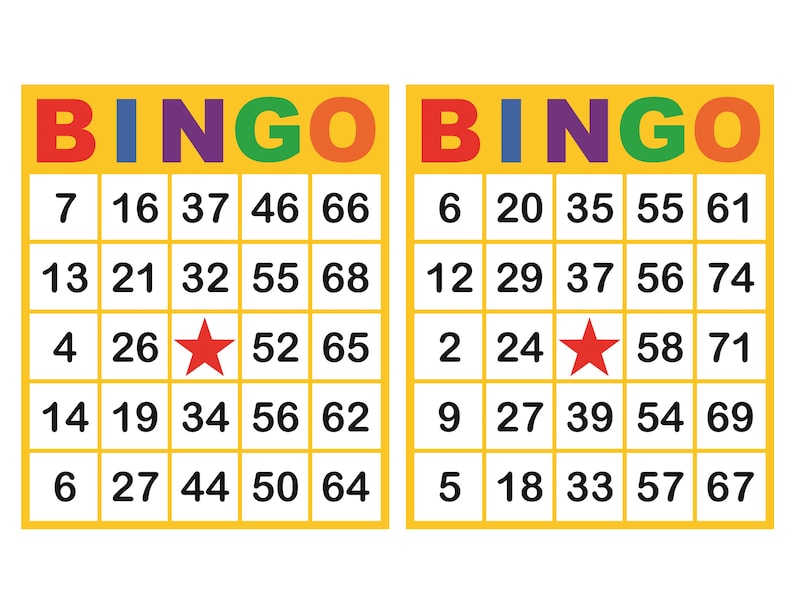 Bingo Cards 1000 Cards 2 per Page Instant Printable Pdf - Etsy