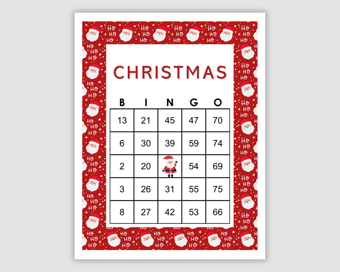 200 Christmas Bingo Cards Pdf Download, 1, 2, and 4 per Page, Instant ...