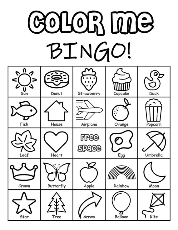Bingo Cards 50 cards prints 1 per page Picture bingo | Etsy