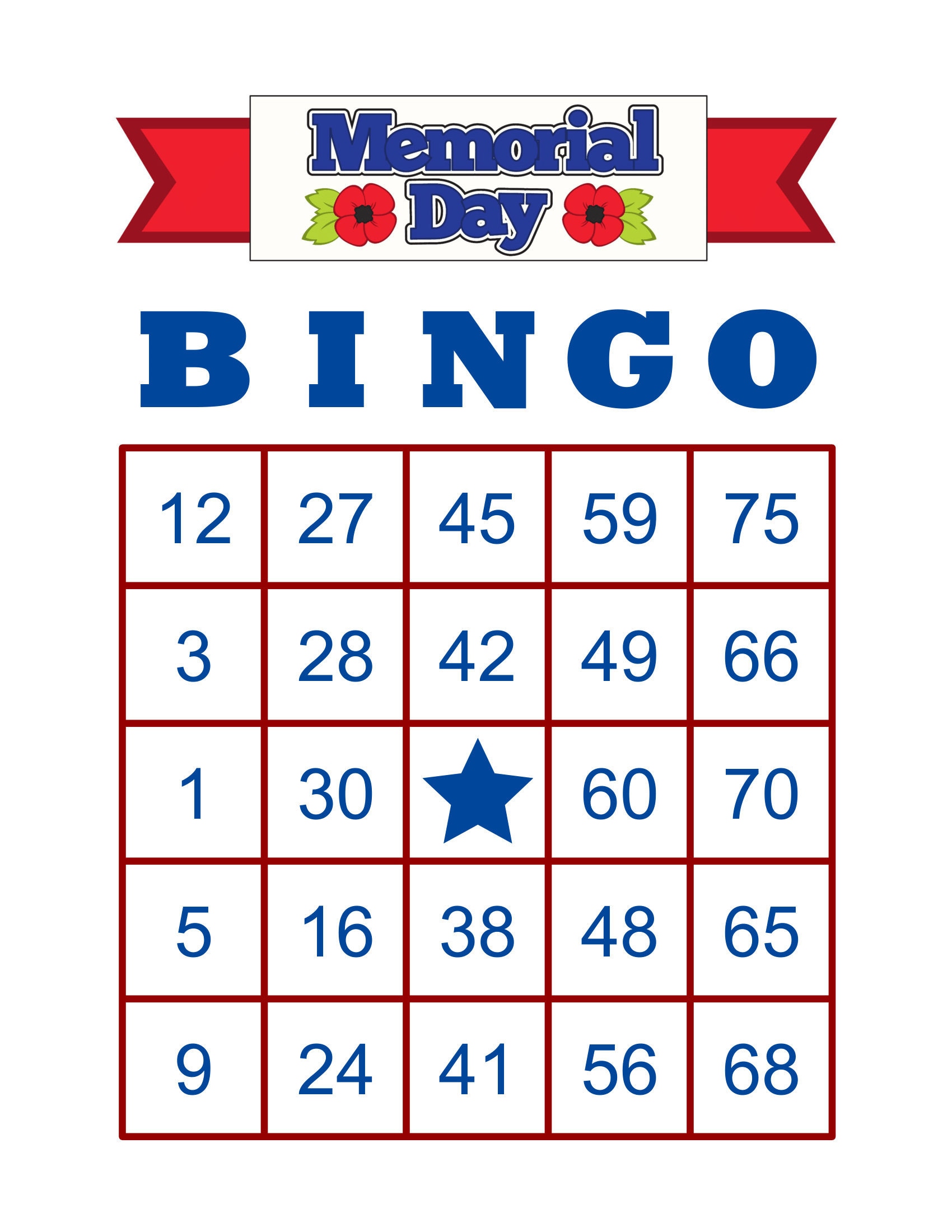 Bingo Cards 1000 Cards 1 per Page Instant Pdf Download - Etsy