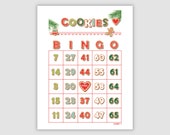 100 Holiday Bingo Cards Pdf Download, 1 Per Page, Instant Printable Fun Party Game, Cookies, Gingerbread Cookie Bingo