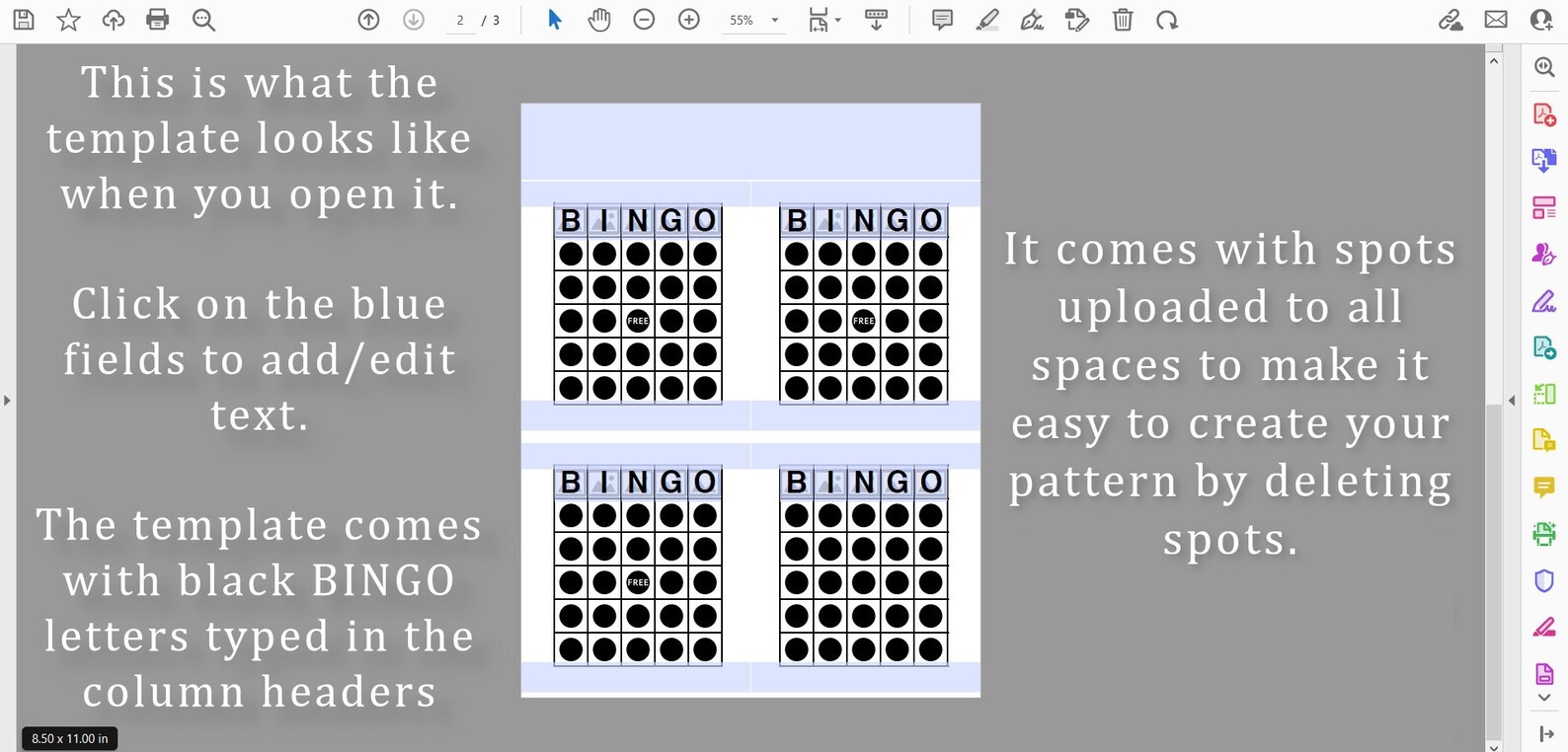 Editable Bingo Pattern Program Flyer, Easily Create Your Own 4 Game ...
