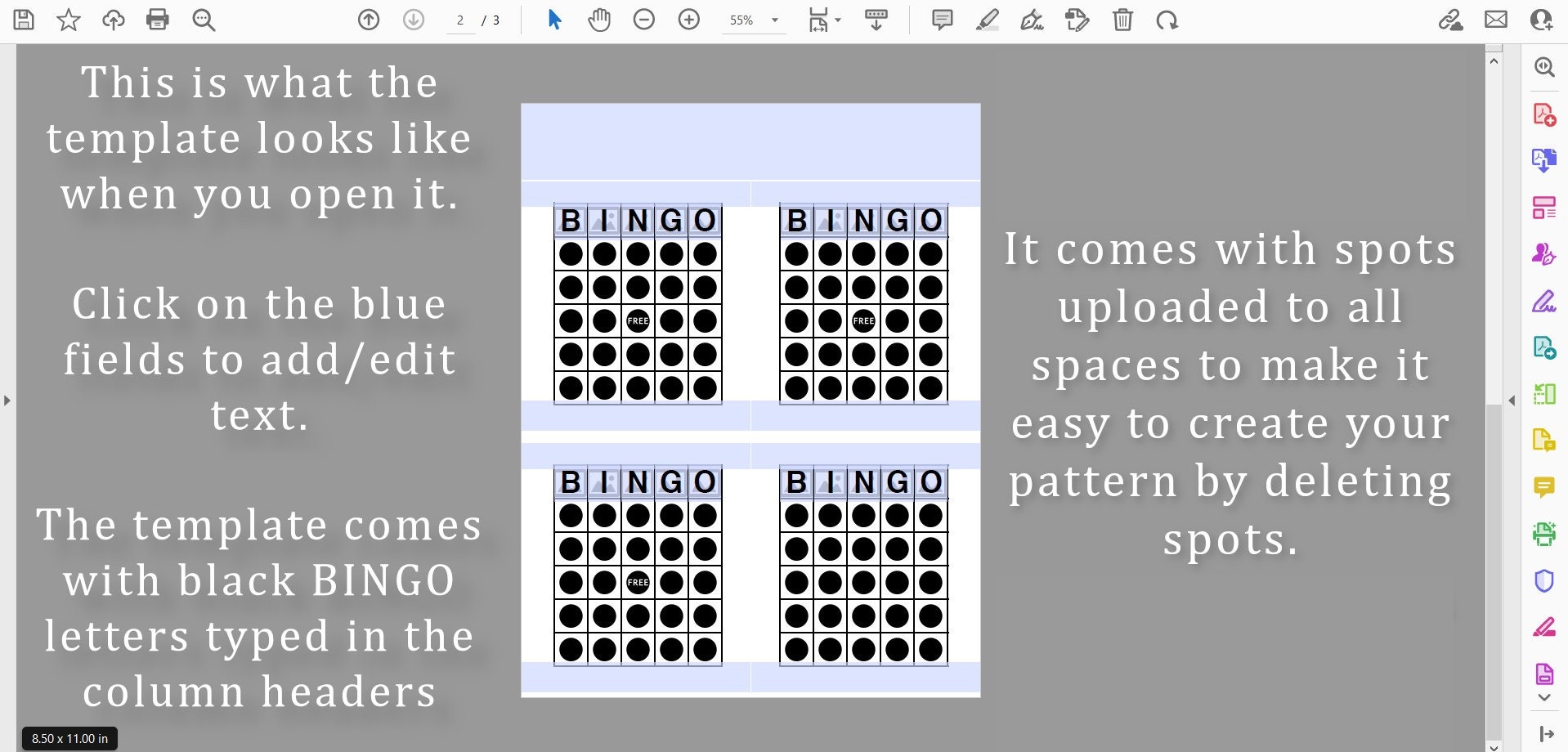Editable Bingo Pattern Program Flyer, Easily Create Your Own 4 Game ...