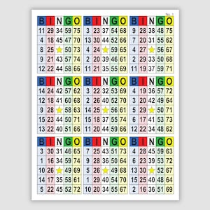 1008 Bingo Cards Pdf Download, 9 Per Page, Instant Printable Fun Party Game