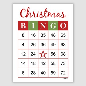 500 Christmas Bingo Cards, 1, 2, and 4 Per Page, Pdf Download, Instant Printable Fun Party Game Printable Holiday Game