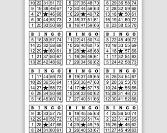 3600 Bingo Cards Pdf Download, 12 per page, Instant Printable Fun Party Game